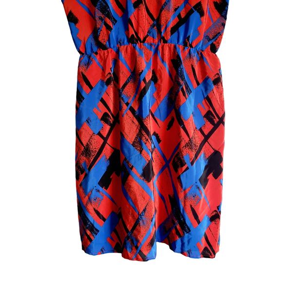 Amanda Uprichard 100% Silk Abstract Print Mini Dress Size Large - Picture 7 of 10